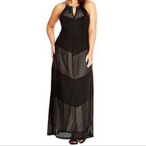 City Chic Cocktail Halter Maxi Dress XXL